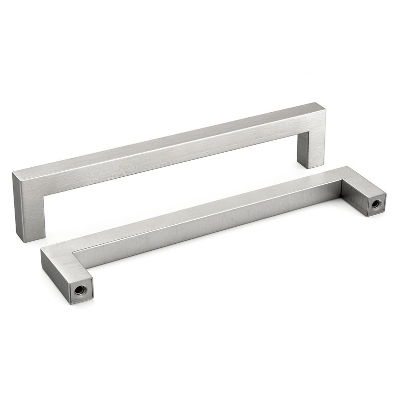 homdiy 25 Pack 7-1/2 Inch Brushed Nickel Cabinet Pulls Square Dresser Handles Stainless Steel Hardware for Drawer, Cupboard - Image 1